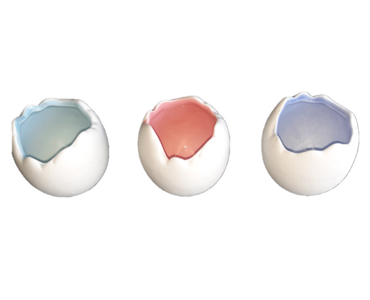 Mini Porcelain Cracked Egg - Set of three