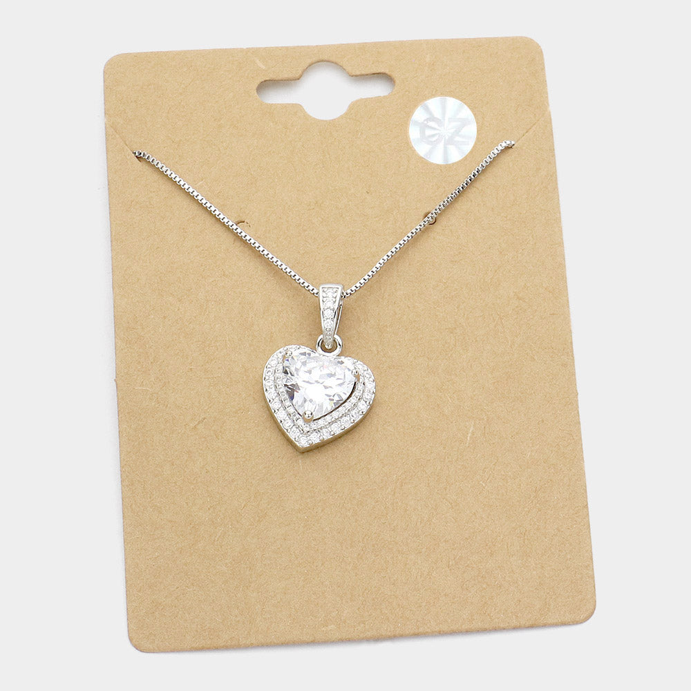Heart Pendant Necklace - 3 assorted