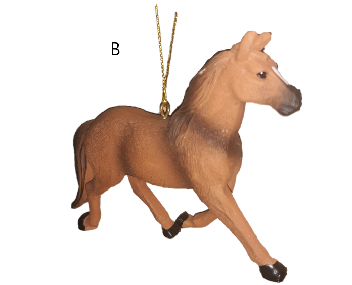 Horse Ornaments - 3 assorted