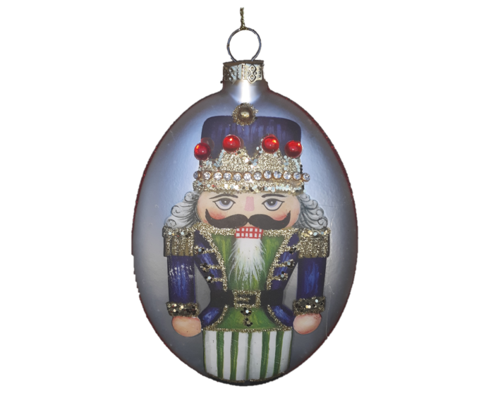 Nutcracker Glass Ornament - 2 assorted
