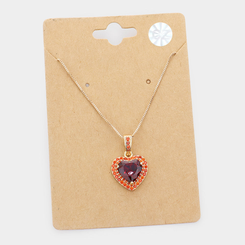 Heart Pendant Necklace - 3 assorted