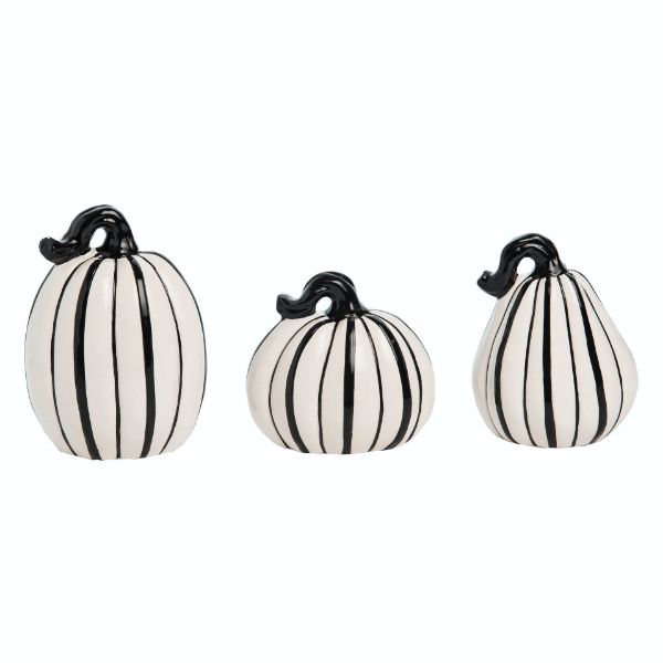 Black & White Pumpkins - 3 assorted